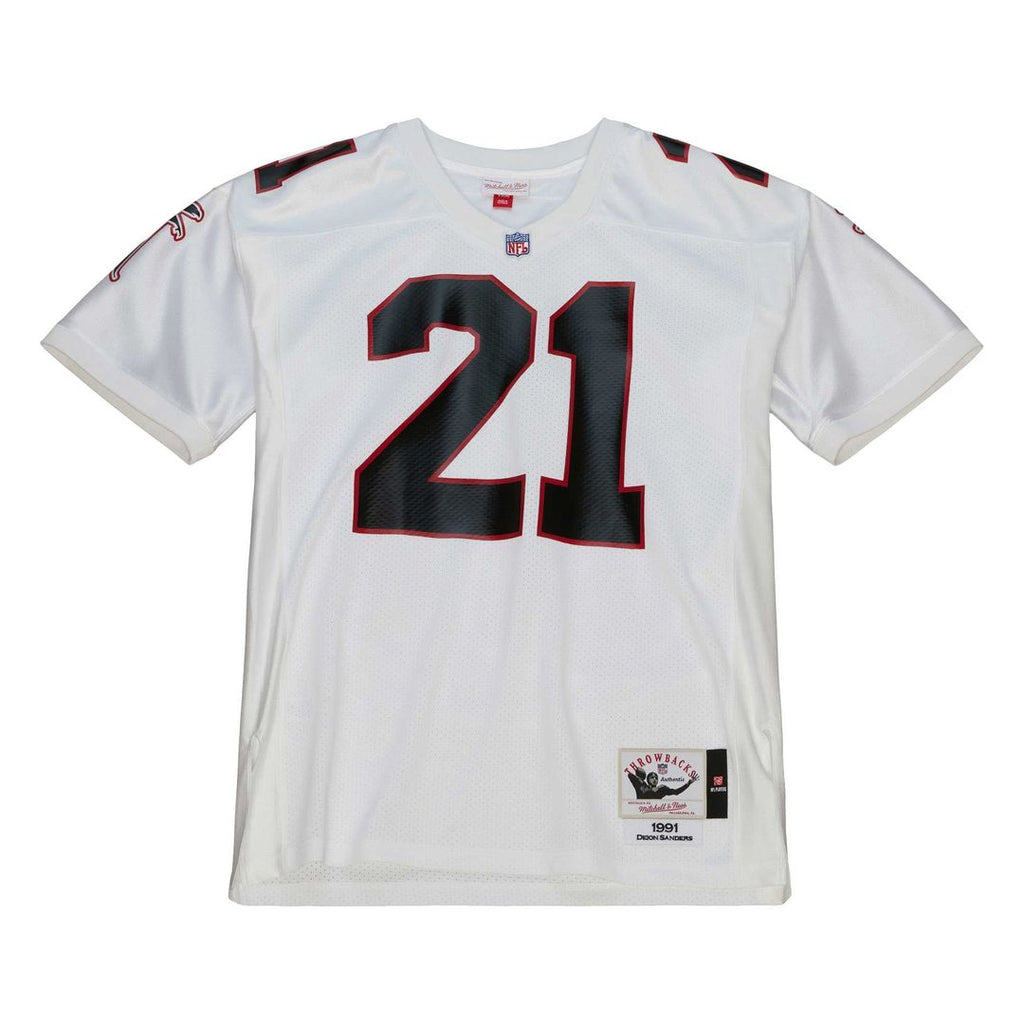 Atlanta Falcons 1991 Deion Sanders Mitchell & Ness White Authentic Throwback Retired Player Jersey - product image 2