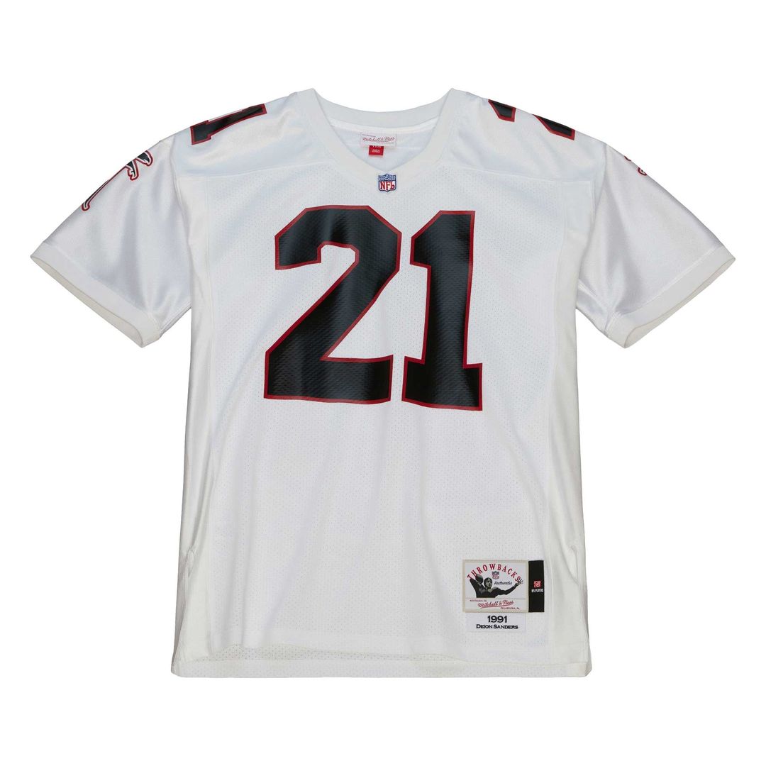 Atlanta Falcons 1991 Deion Sanders Mitchell & Ness White Authentic Throwback Retired Player Jersey - product image 2