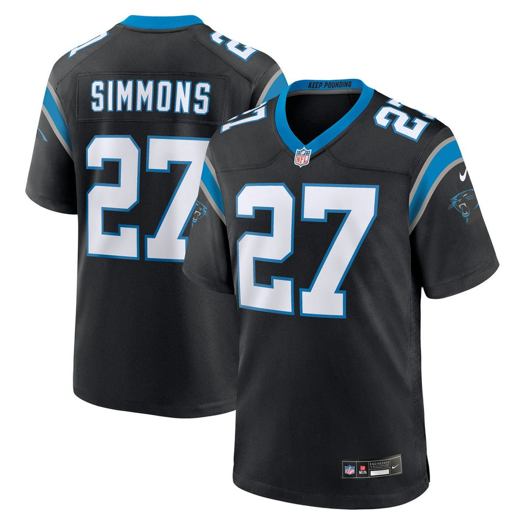 Carolina Panthers Isaiah Simmons Nike Black Team Game Jersey - product image 1