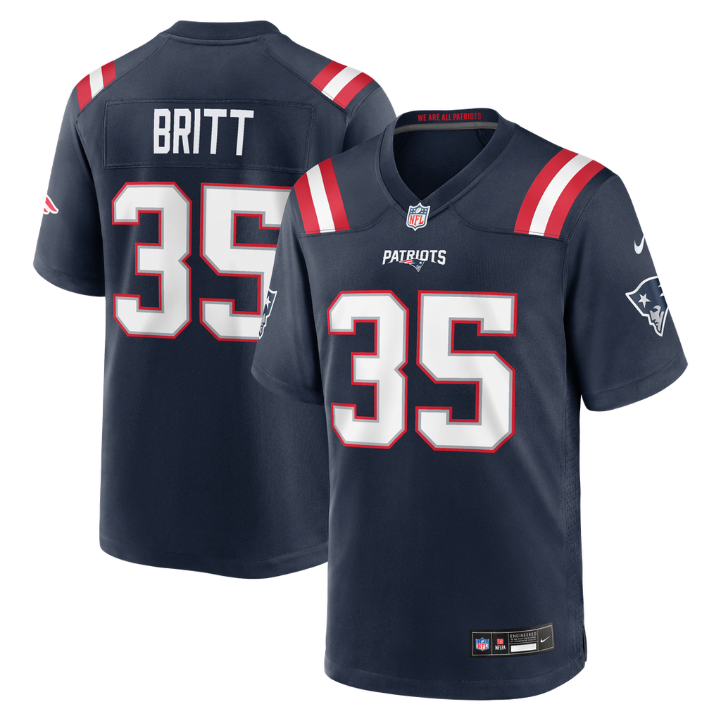 New England Patriots K.J. Britt Nike Navy Team Game Jersey - product image 1