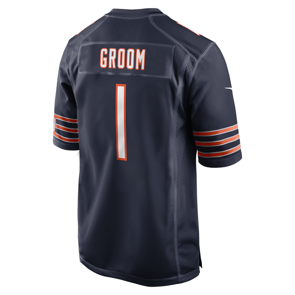 Chicago Bears Number 1 Groom Nike Navy Game Jersey - product image 3