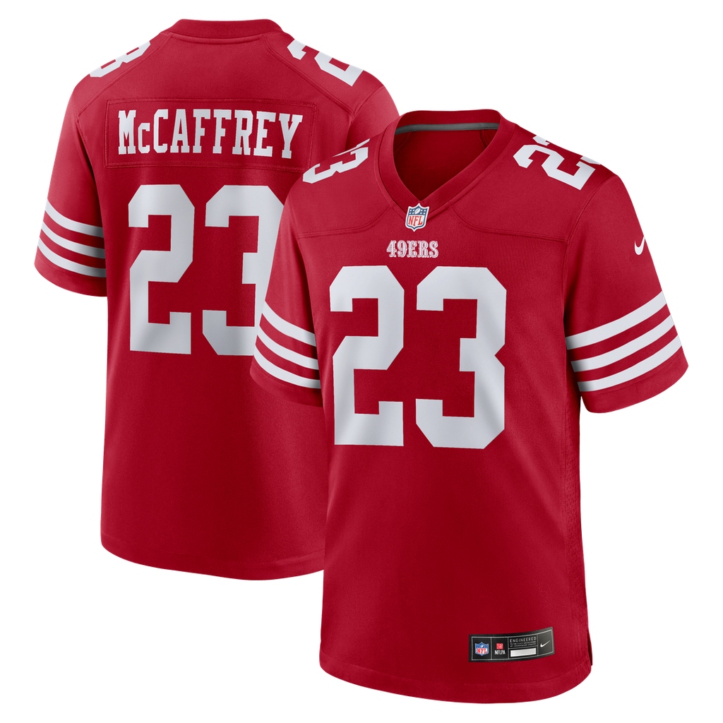 San Francisco 49ers Christian McCaffrey Nike Scarlet Game Player Jersey - product image 1