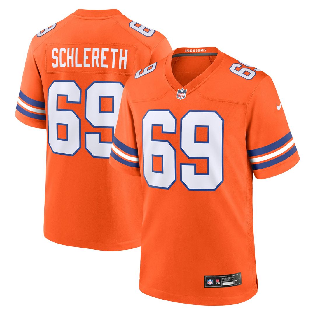 Denver Broncos Mark Schlereth Nike Orange Retired Player Alternate Game Jersey - product image 1