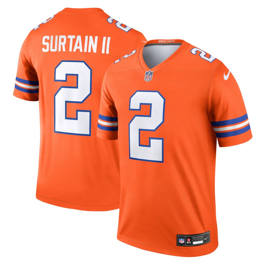Denver Broncos Patrick Surtain II Nike Orange Legend Player Performance Top - product image 1