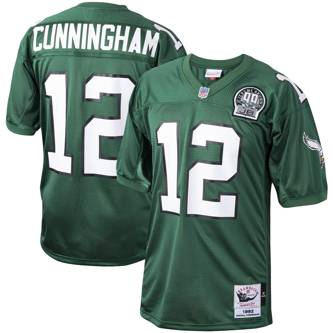 Philadelphia Eagles 1992 Randall Cunningham Mitchell & Ness Green Authentic Throwback Retired Player Jersey - product image 1