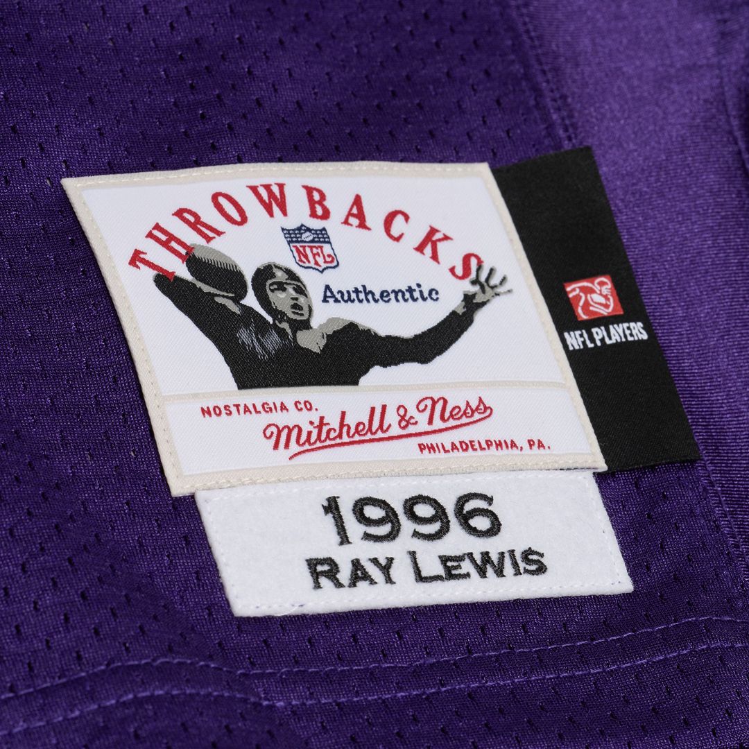 Baltimore Ravens Ray Lewis Mitchell & Ness Purple 1996 Authentic Throwback Jersey - product image 5