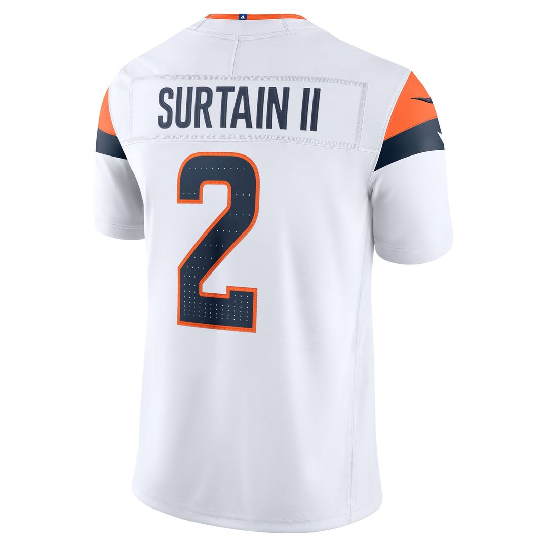 Denver Broncos Pat Surtain II Nike White Vapor F.U.S.E. Stitched Limited Jersey - product image 3