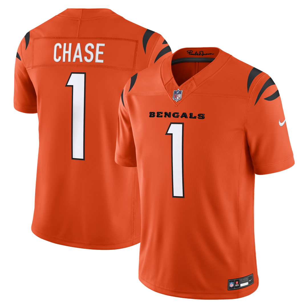 Cincinnati Bengals Ja'Marr Chase Nike Orange Alternate Vapor F.U.S.E. Stitched Limited Jersey - product image 4