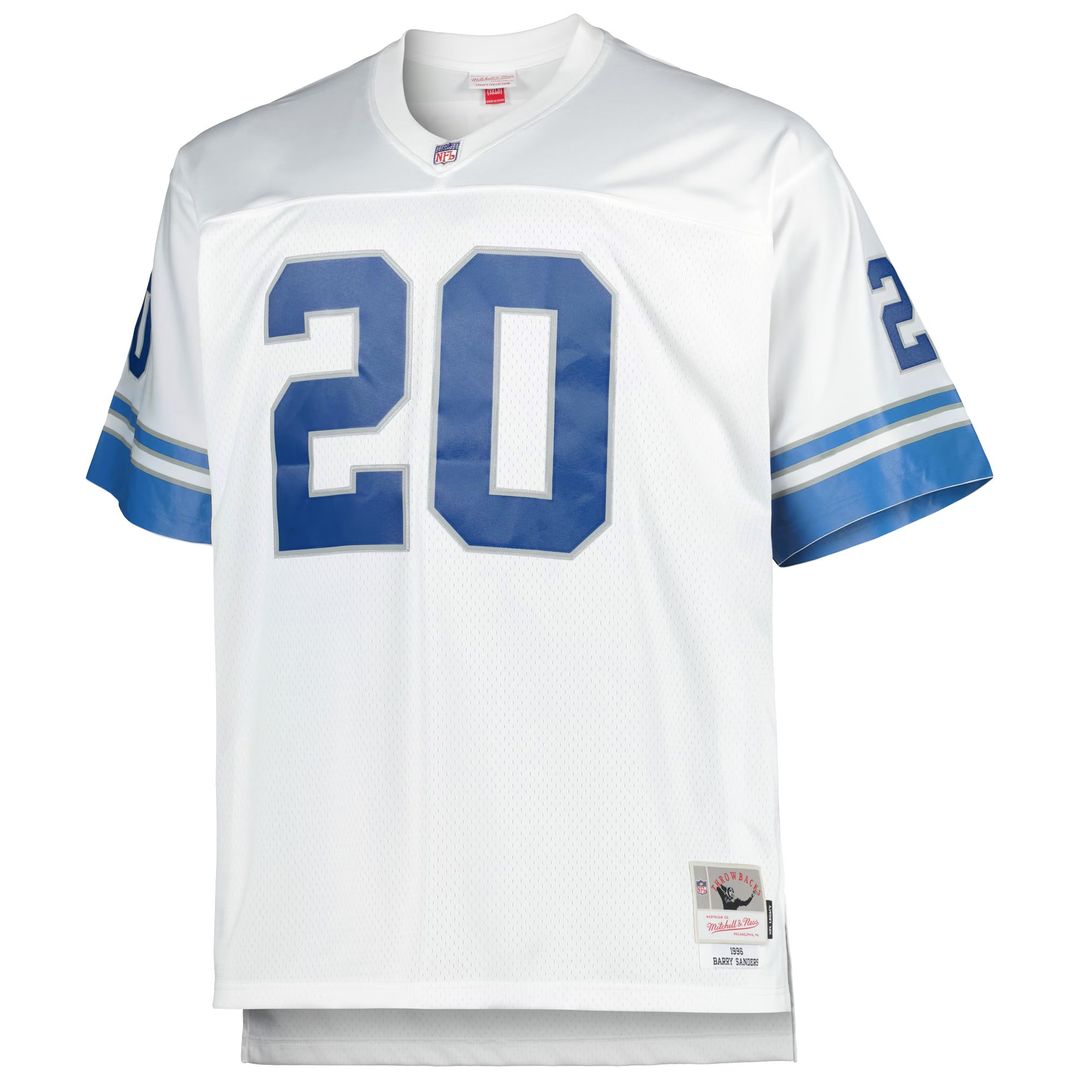 Detroit Lions Barry Sanders Mitchell & Ness White Big & Tall 1996 Retired Player Replica Jersey - product image 5