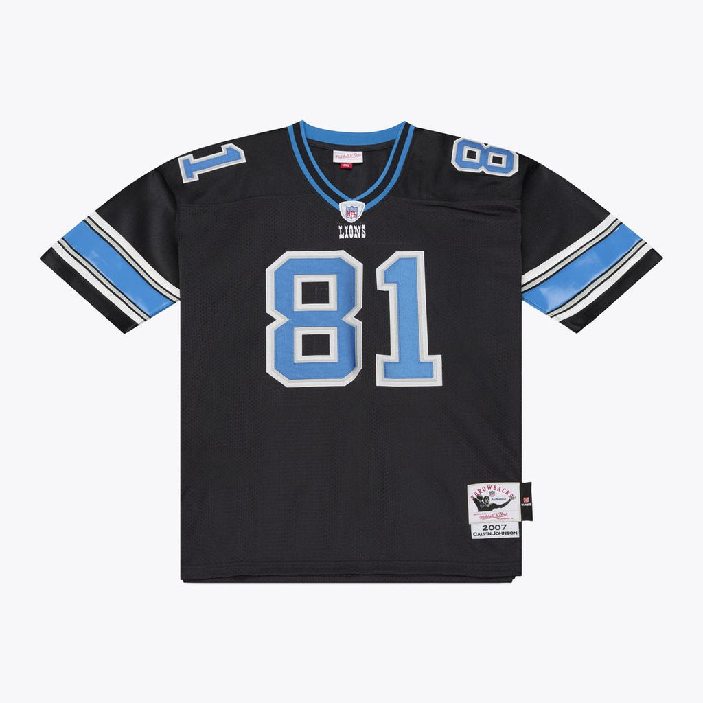 Detroit Lions Calvin Johnson Mitchell & Ness Black 2007 Authentic Throwback Jersey - product image 9