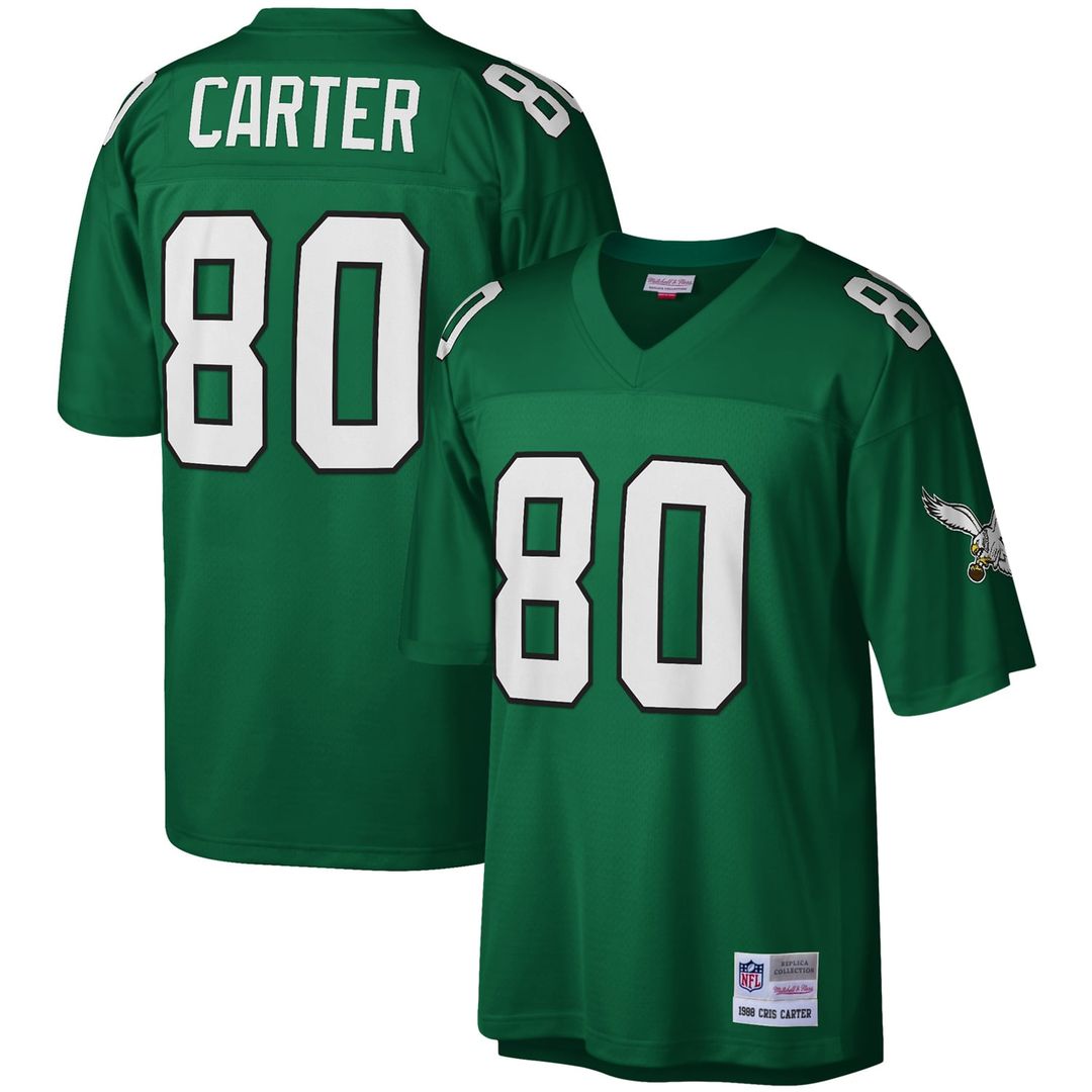 Philadelphia Eagles Cris Carter Mitchell & Ness Kelly Green Legacy Replica Jersey - product image 1