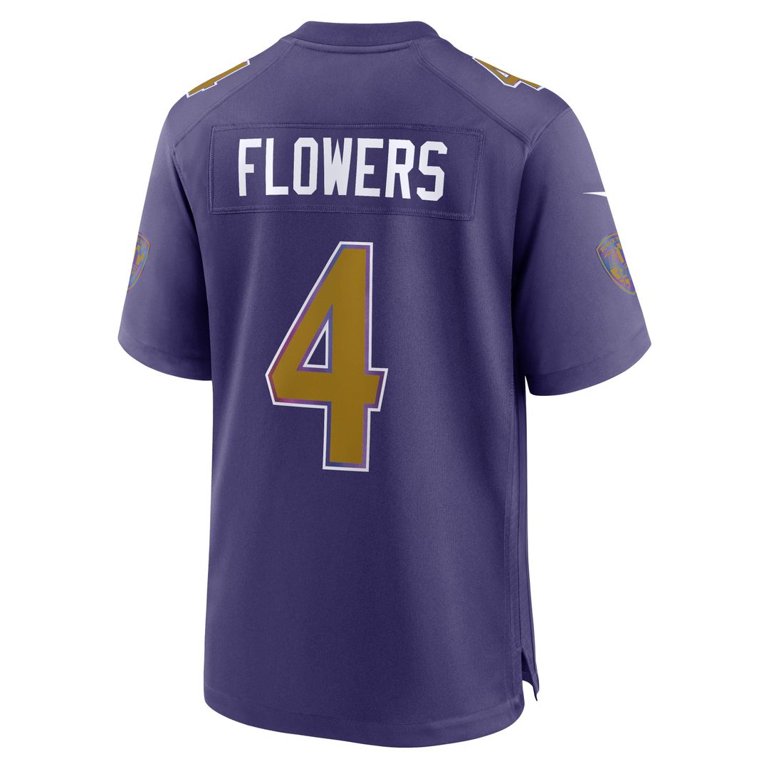 Baltimore Ravens Zay Flowers Nike Purple Alternate Game Jersey - product image 3