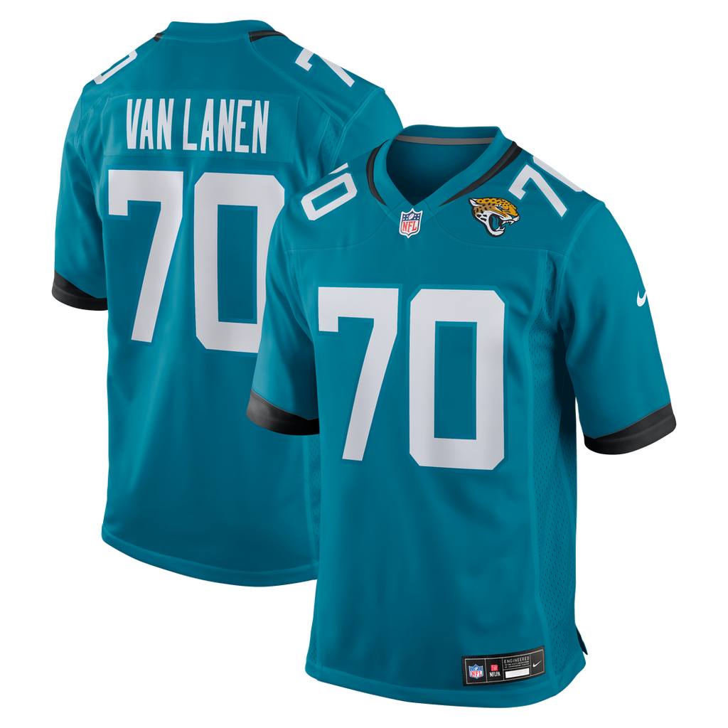 Jacksonville Jaguars Cole Van Lanen Nike Teal Game Player Jersey - product image 1