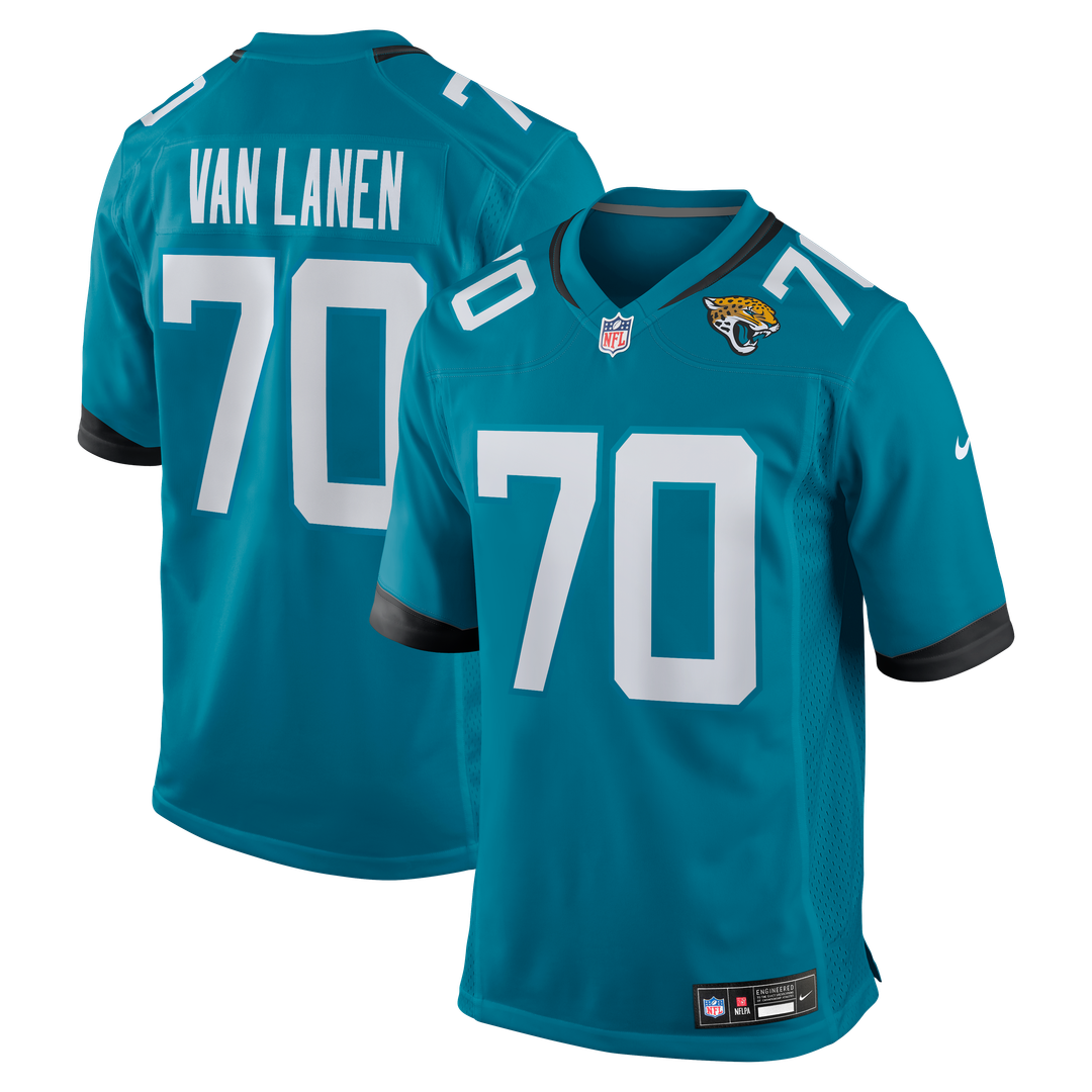Jacksonville Jaguars Cole Van Lanen Nike Teal Game Player Jersey - product image 1
