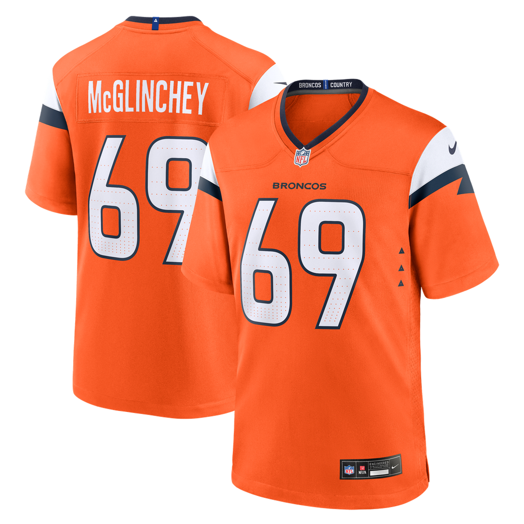 Denver Broncos Mike McGlinchey Nike Orange Team Game Jersey - product image 1