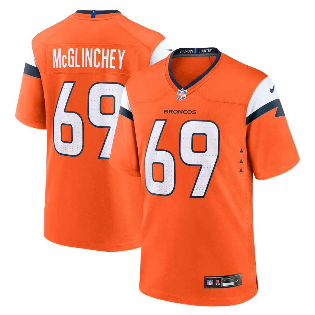 Denver Broncos Mike McGlinchey Nike Orange Team Game Jersey - product image 1