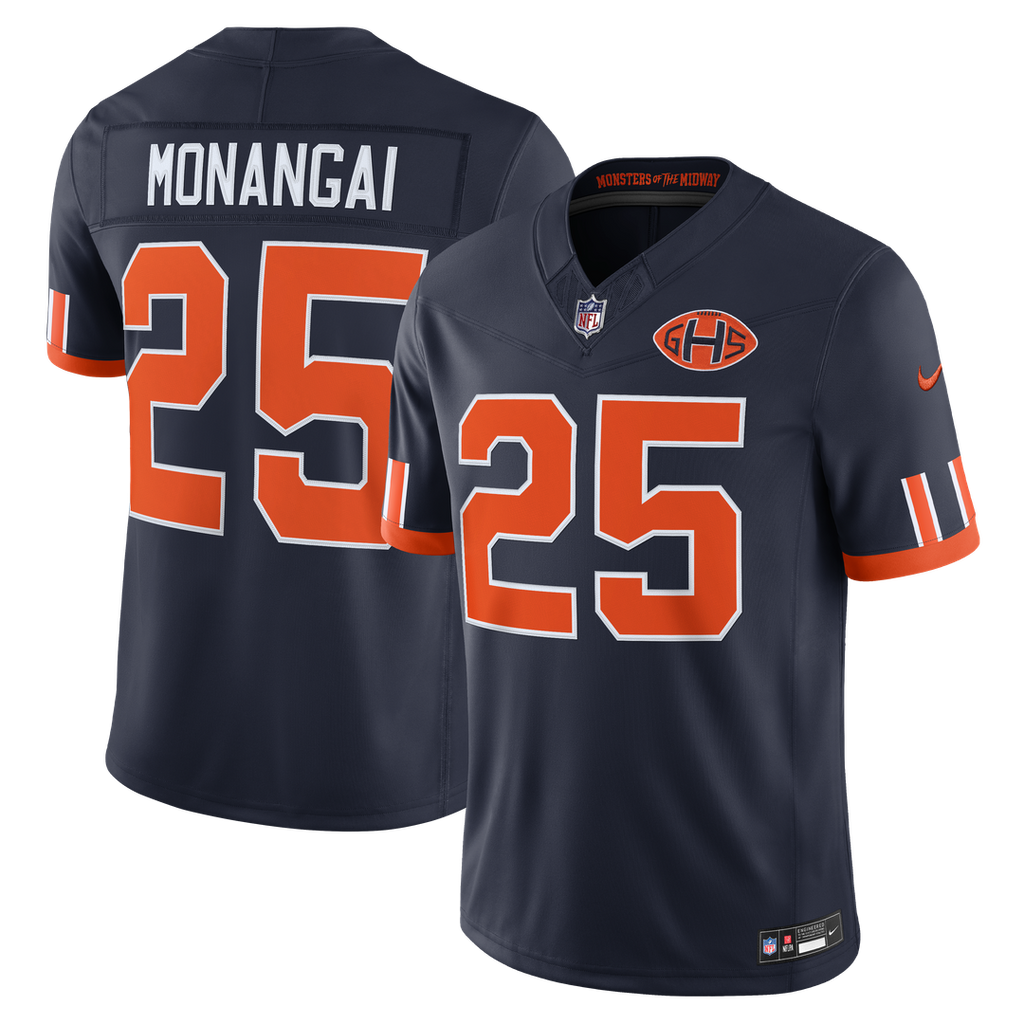 Chicago Bears Kyle Monangai Nike Navy 2026 Rivalries Collection Stitched Limited Jersey - product image 1