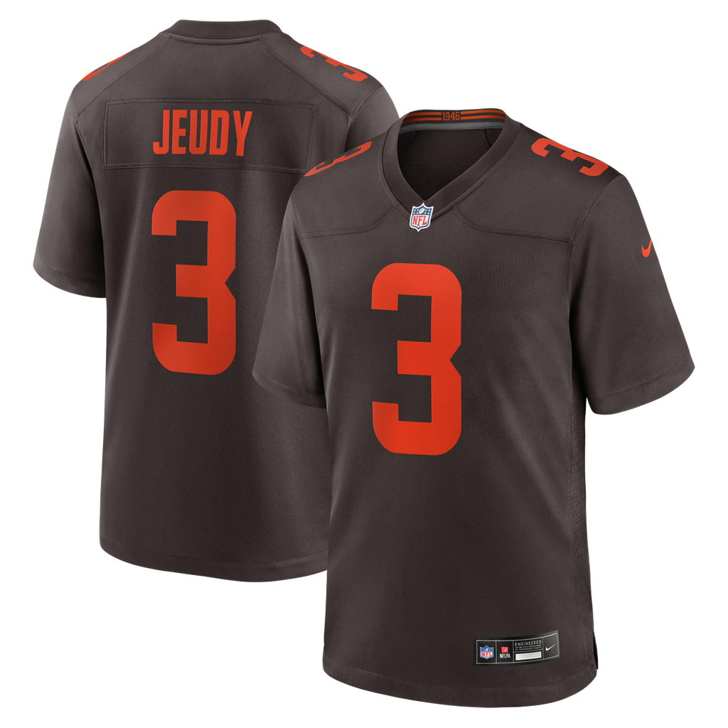 Cleveland Browns Jerry Jeudy Nike Brown Alpha Dawg Game Jersey - product image 1