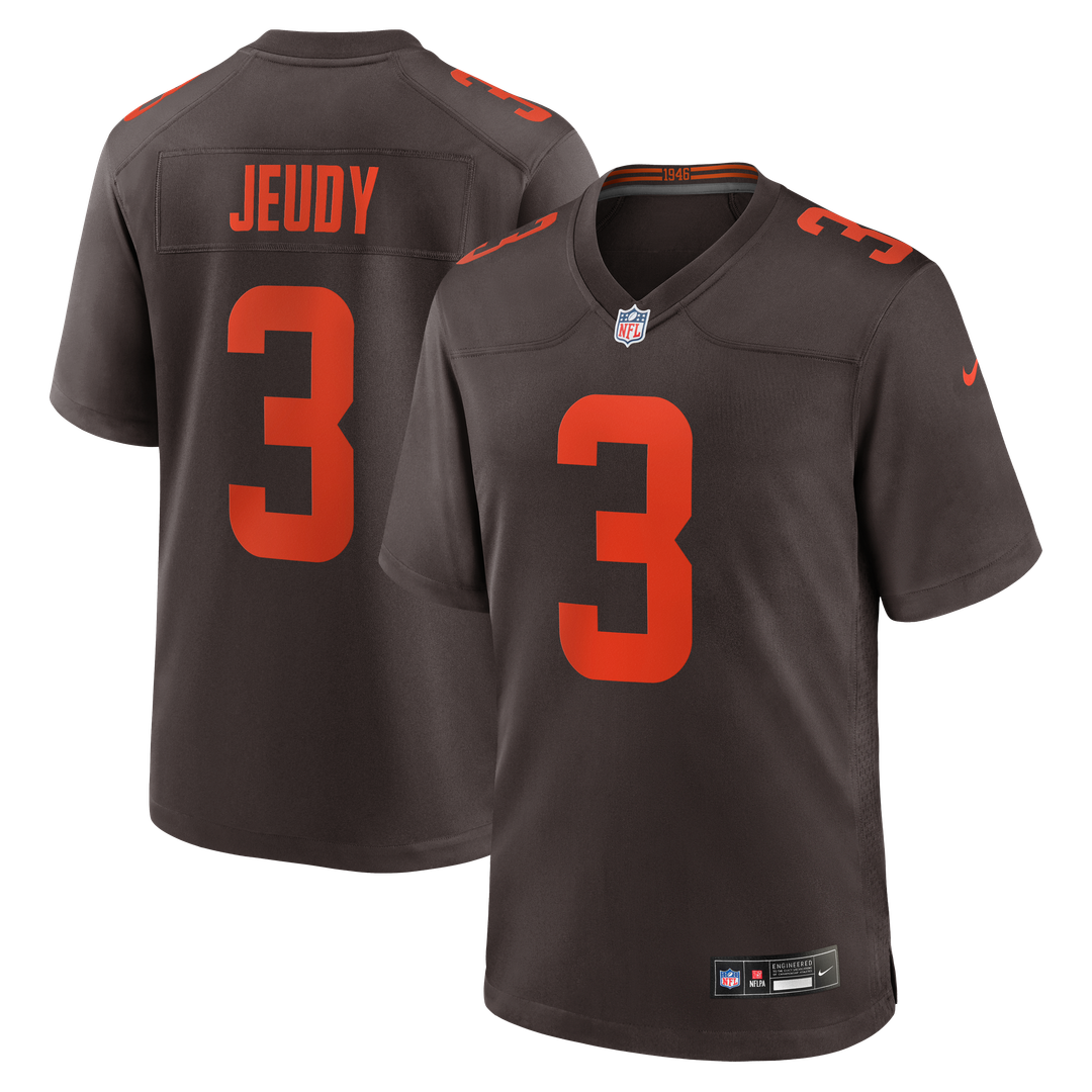 Cleveland Browns Jerry Jeudy Nike Brown Alpha Dawg Game Jersey - product image 1