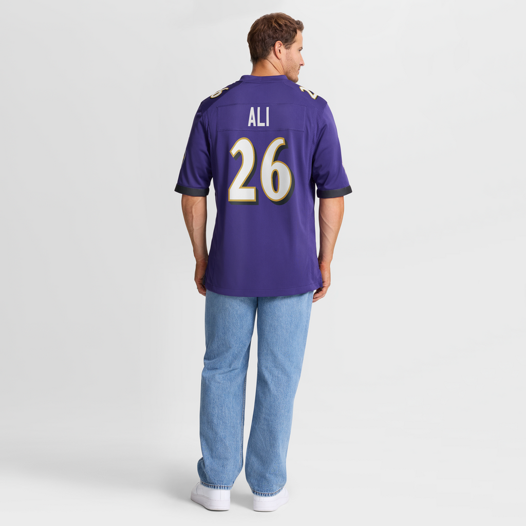 Baltimore Ravens Rasheen Ali Nike Purple Team Game Jersey - product image 5