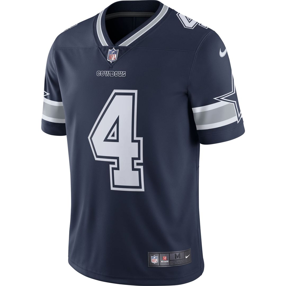 Dallas Cowboys Dak Prescott Nike Navy Vapor Limited Player Jersey - product image 2