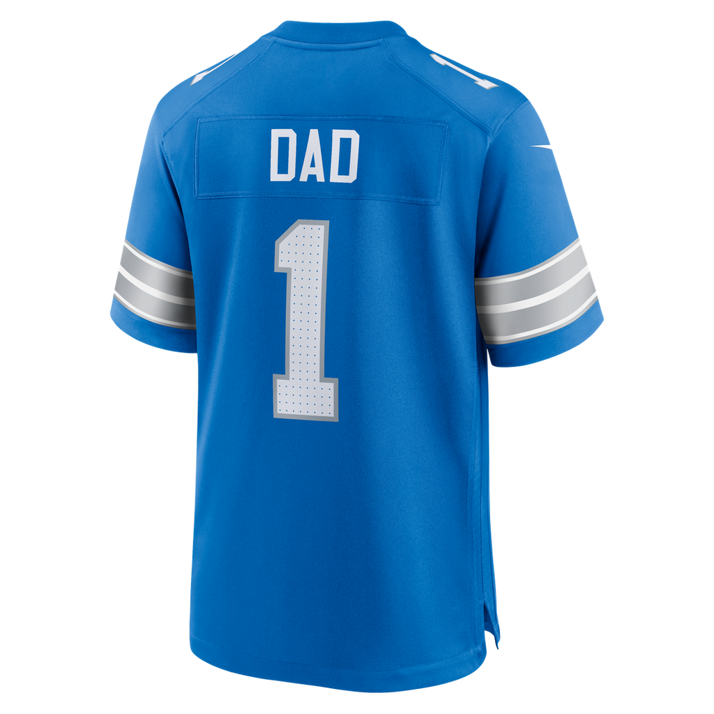 Detroit Lions Number 1 Dad Nike Blue Game Jersey - product image 3
