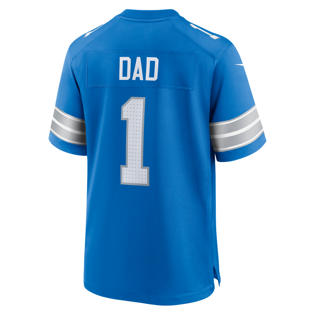 Detroit Lions Number 1 Dad Nike Blue Game Jersey - product image 3