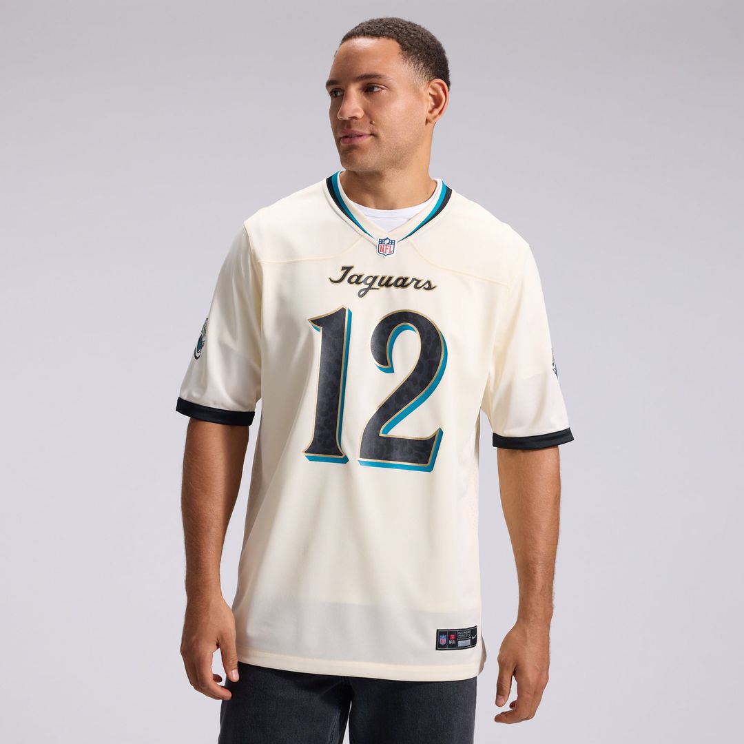 Jacksonville Jaguars Travis Hunter Nike Natural 2026 Rivalries Collection Game Jersey - product image 3