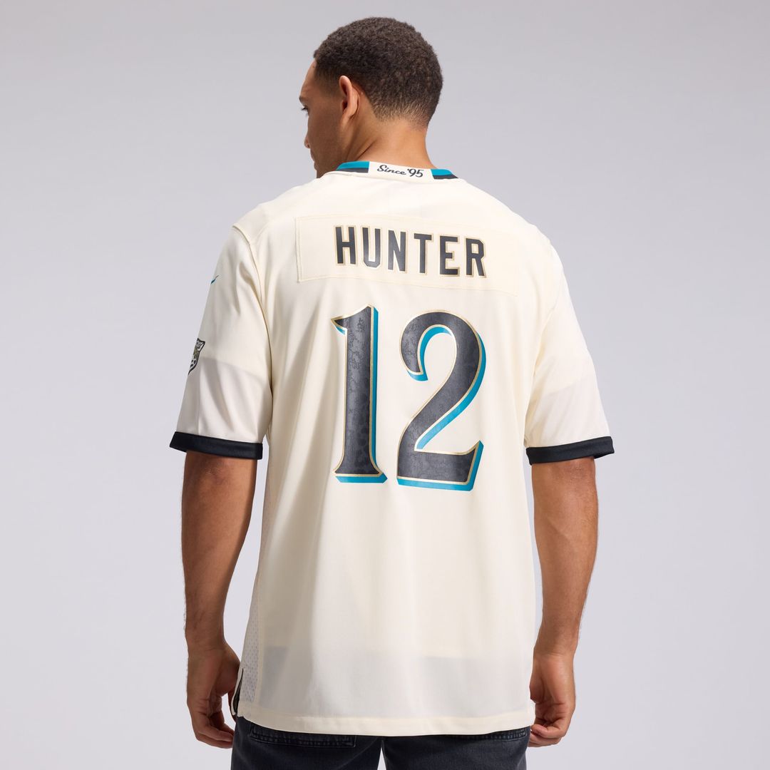 Jacksonville Jaguars Travis Hunter Nike Natural 2026 Rivalries Collection Game Jersey - product image 4