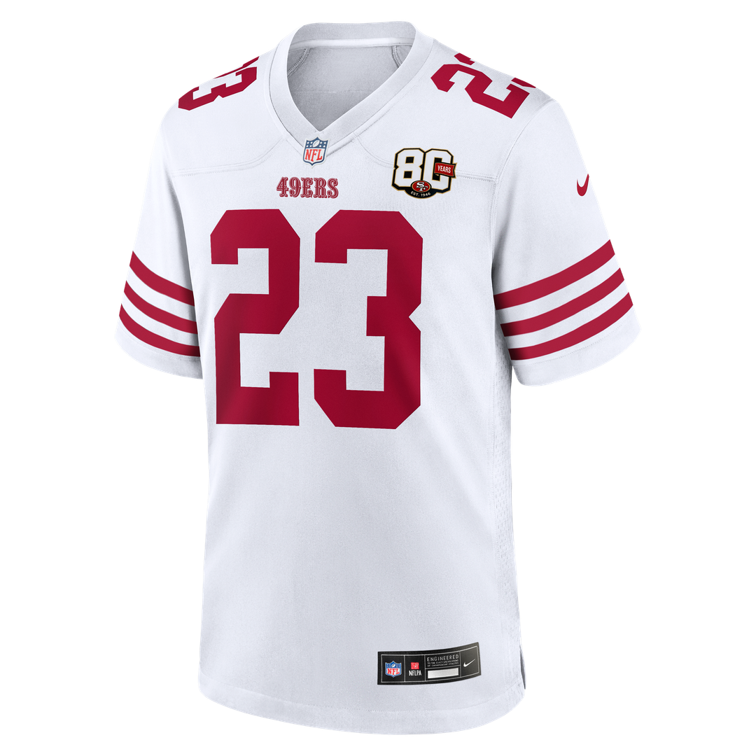 San Francisco 49ers Christian McCaffrey Nike White 80th Anniversary Game Jersey - product image 2