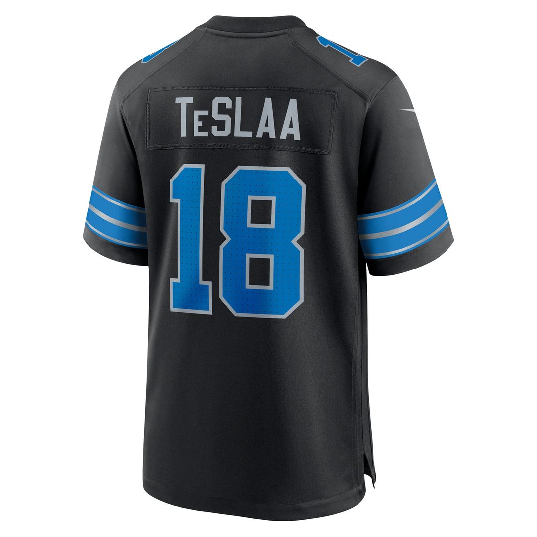 Detroit Lions Isaac TeSlaa Nike Black Alternate Game Player Jersey - product image 3