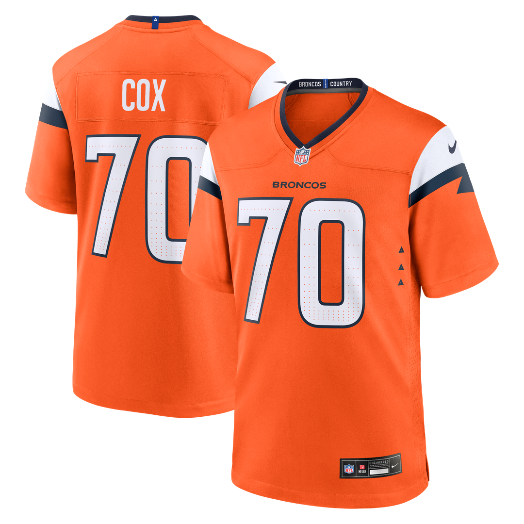 Denver Broncos Marques Cox Nike Orange Team Game Jersey - product image 1