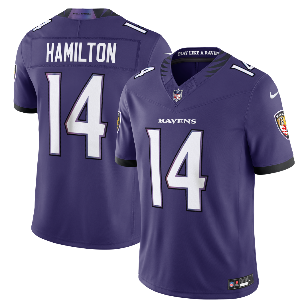 Baltimore Ravens Kyle Hamilton Nike Black Alternate Vapor F.U.S.E. Stitched Limited Jersey - product image 7