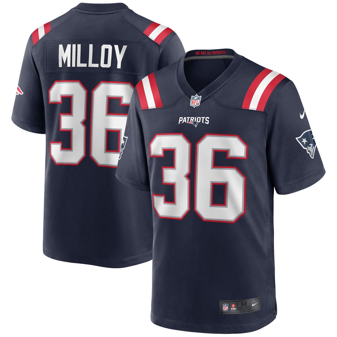 New England Patriots Lawyer Milloy Nike Navy Game Retired Player Jersey - product image 1