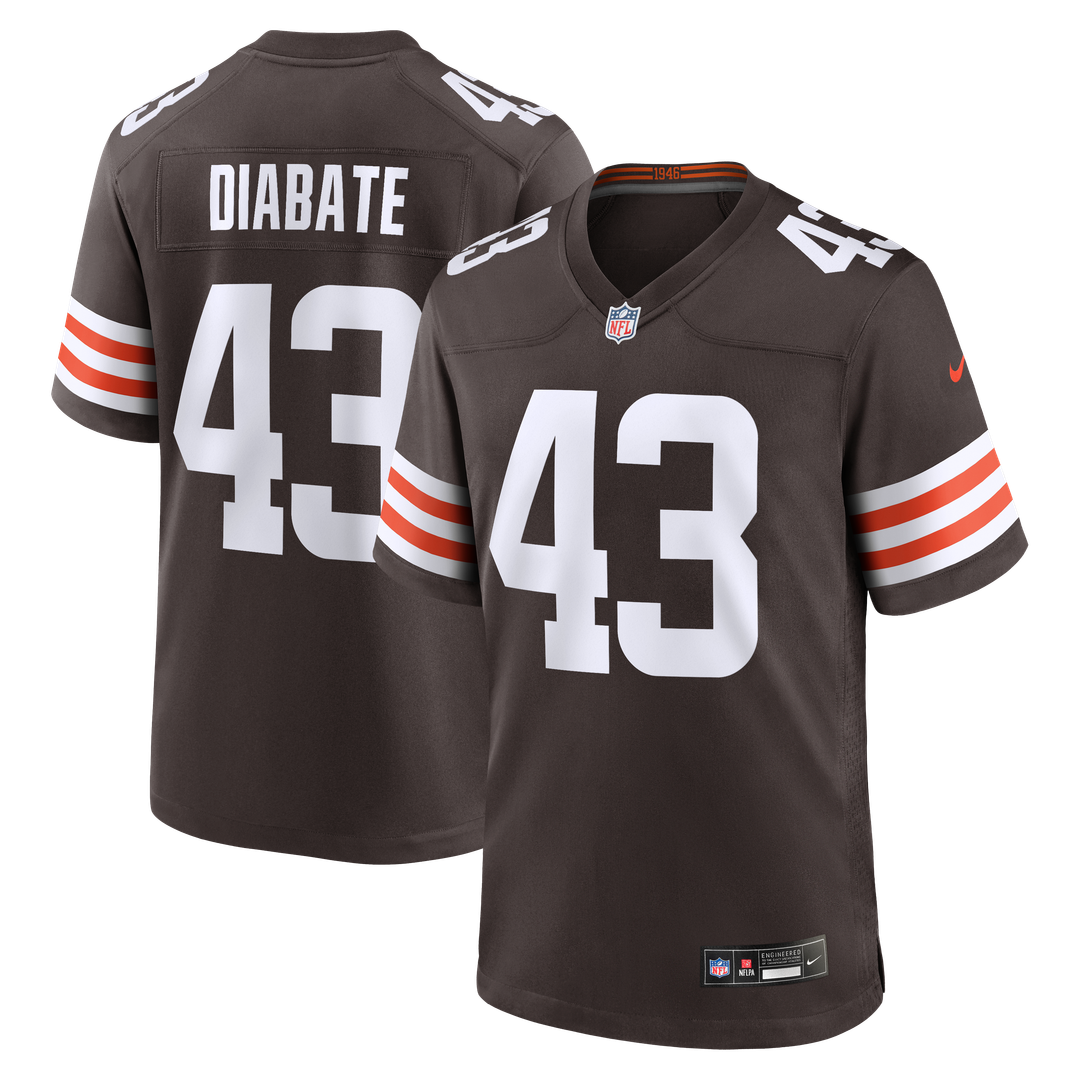 Cleveland Browns Mohamoud Diabate Nike Brown Team Game Jersey - product image 1