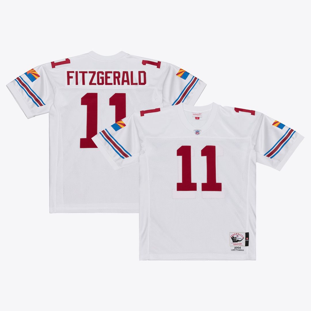 Arizona Cardinals Larry Fitzgerald Mitchell & Ness White 2004 Authentic Throwback Jersey - product image 1