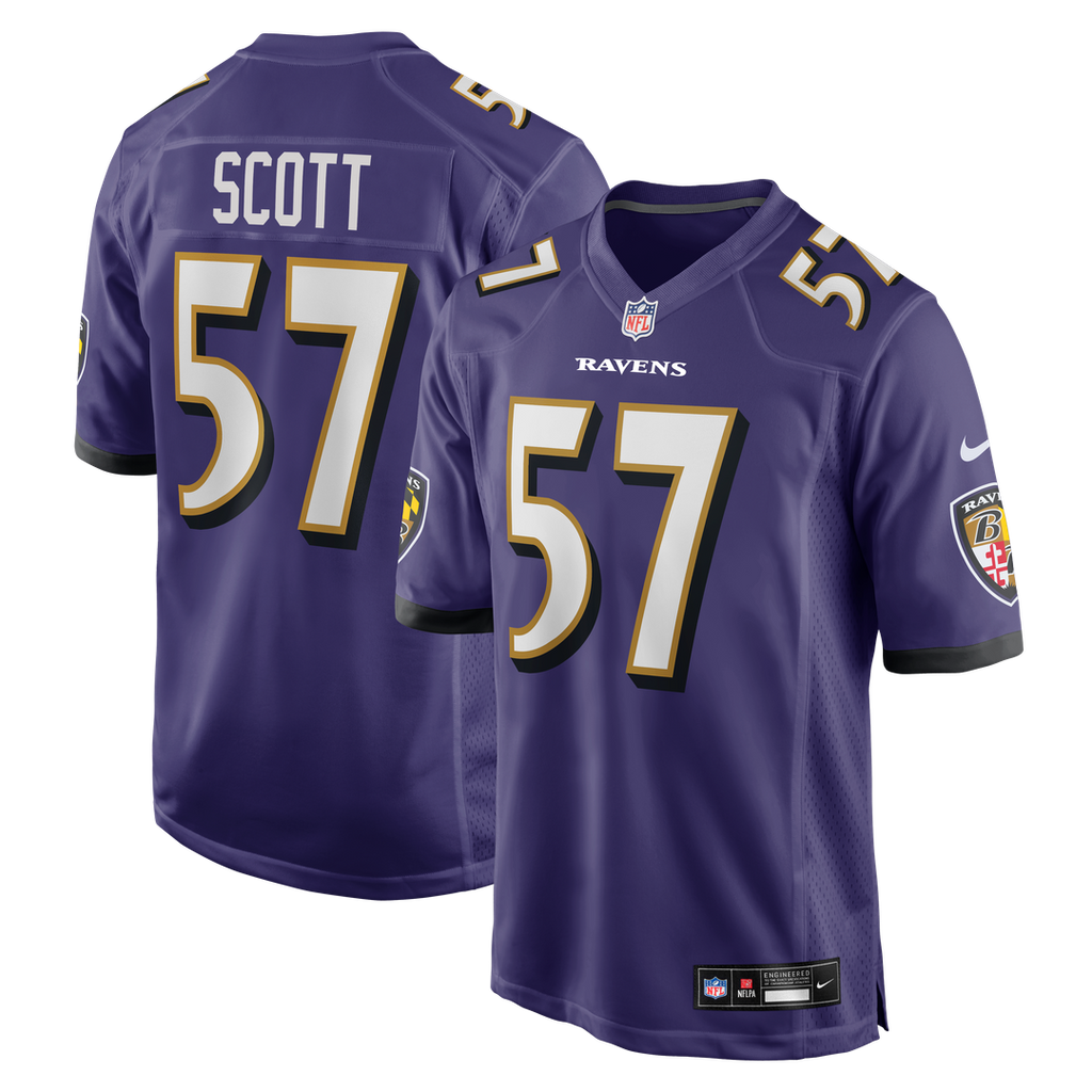Baltimore Ravens Bart Scott Nike Purple Game Retired Player Jersey - product image 1