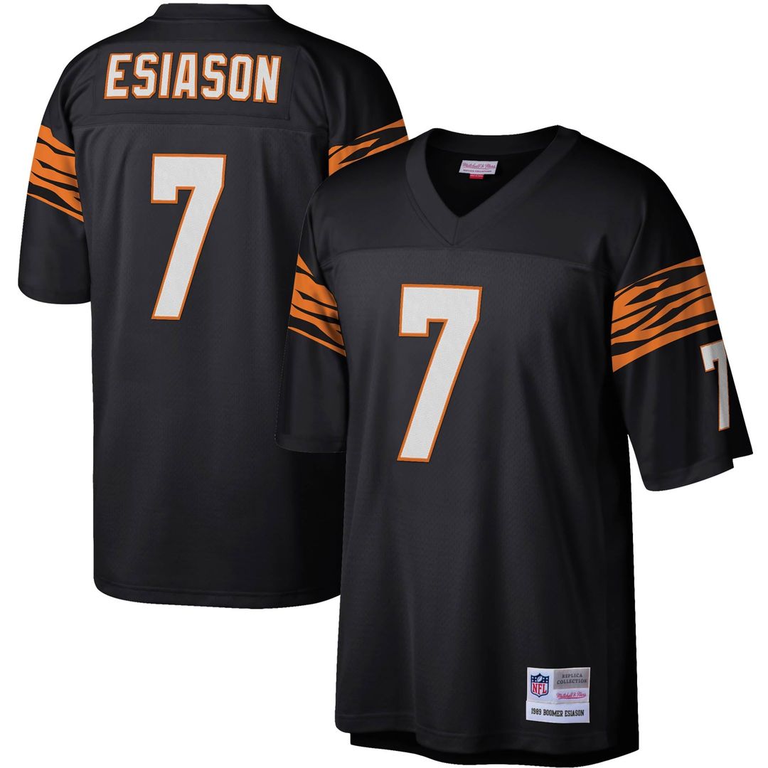 Cincinnati Bengals Boomer Esiason Mitchell & Ness Black Legacy Replica Jersey - product image 1
