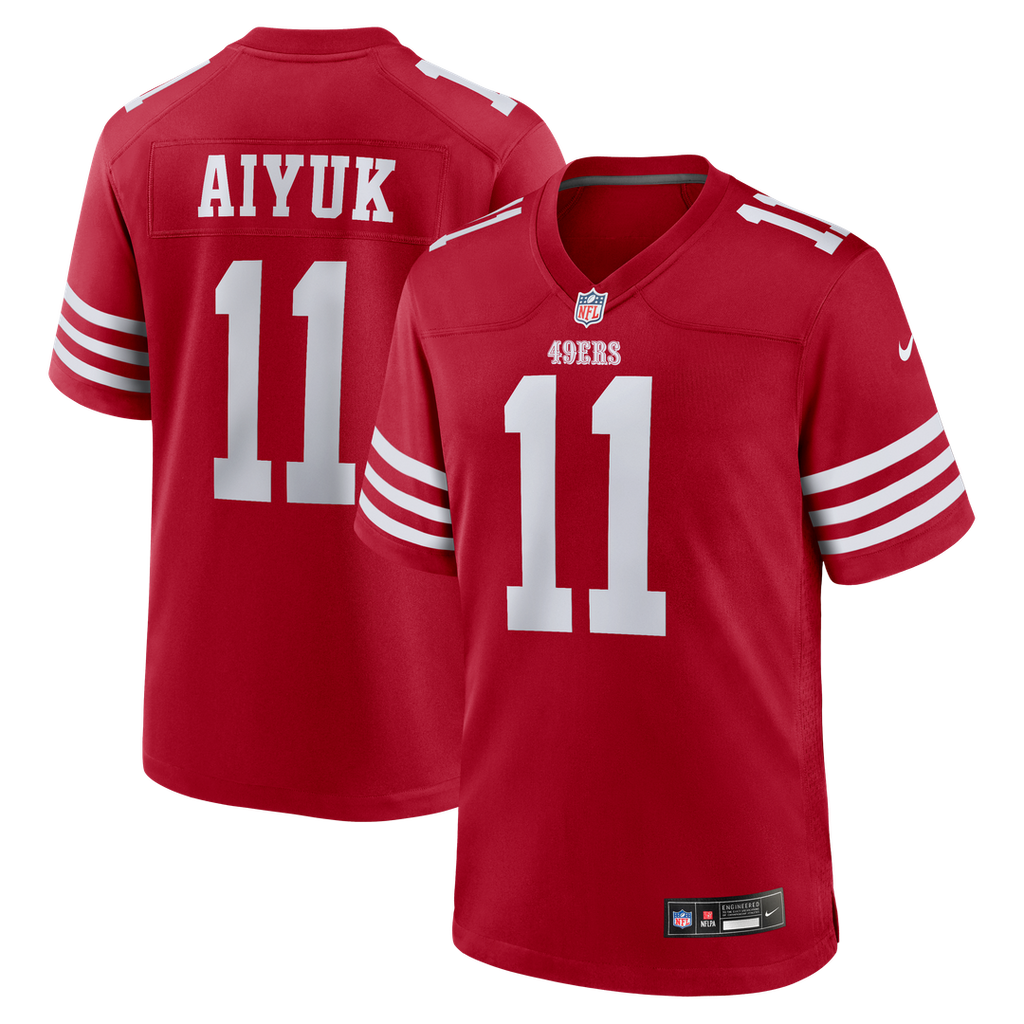 San Francisco 49ers Brandon Aiyuk Nike Scarlet Game Player Jersey - product image 1