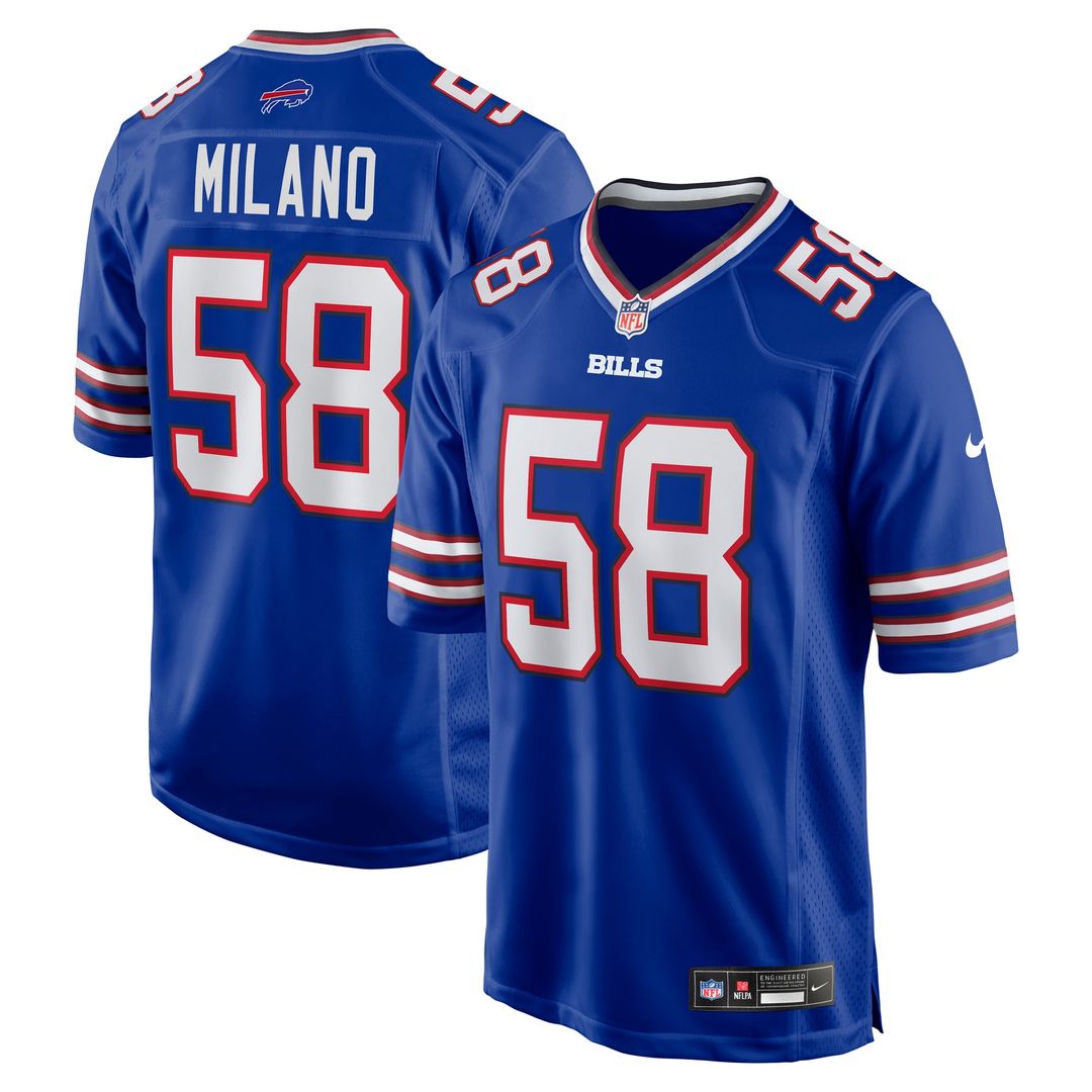 Buffalo Bills Matt Milano Nike Royal Game Player Jersey - product image 1