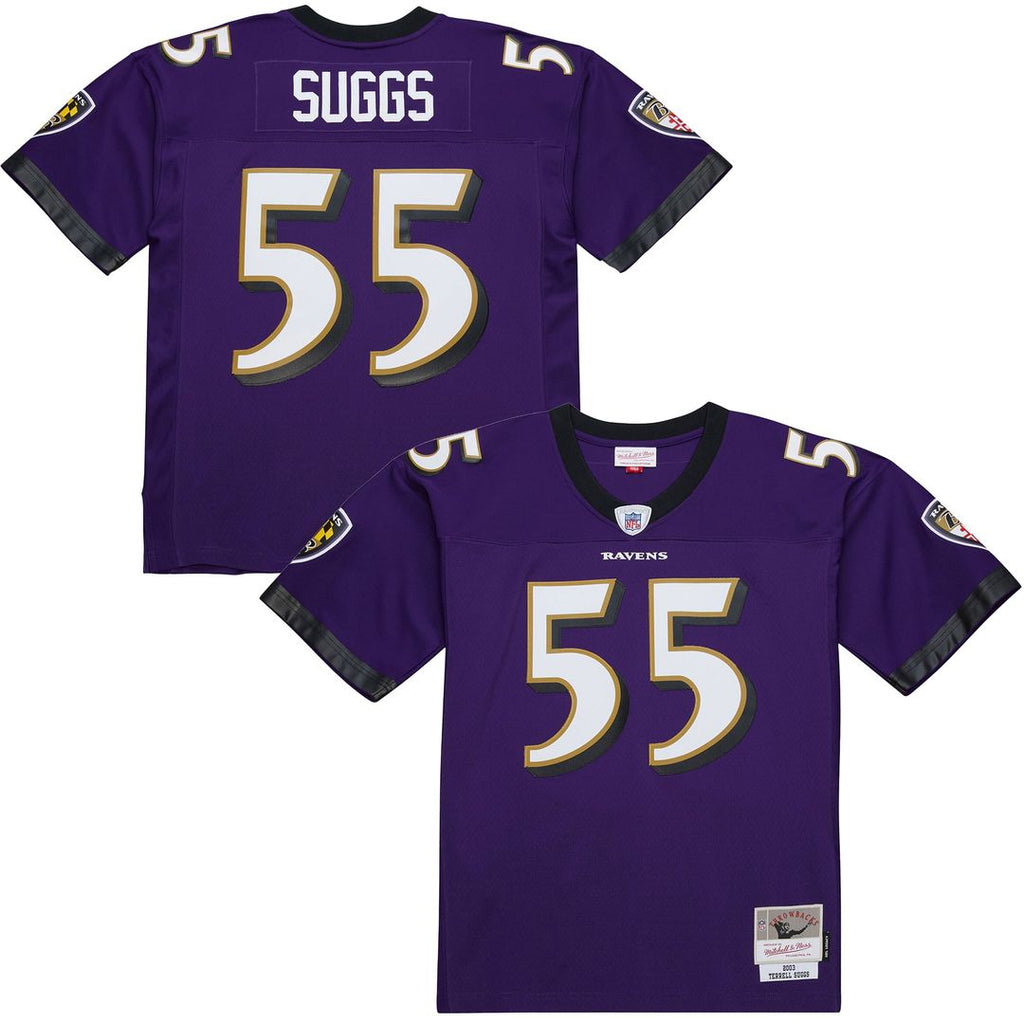 Baltimore Ravens Terrell Suggs Mitchell & Ness Purple 2003 Legacy Replica Jersey - product image 1