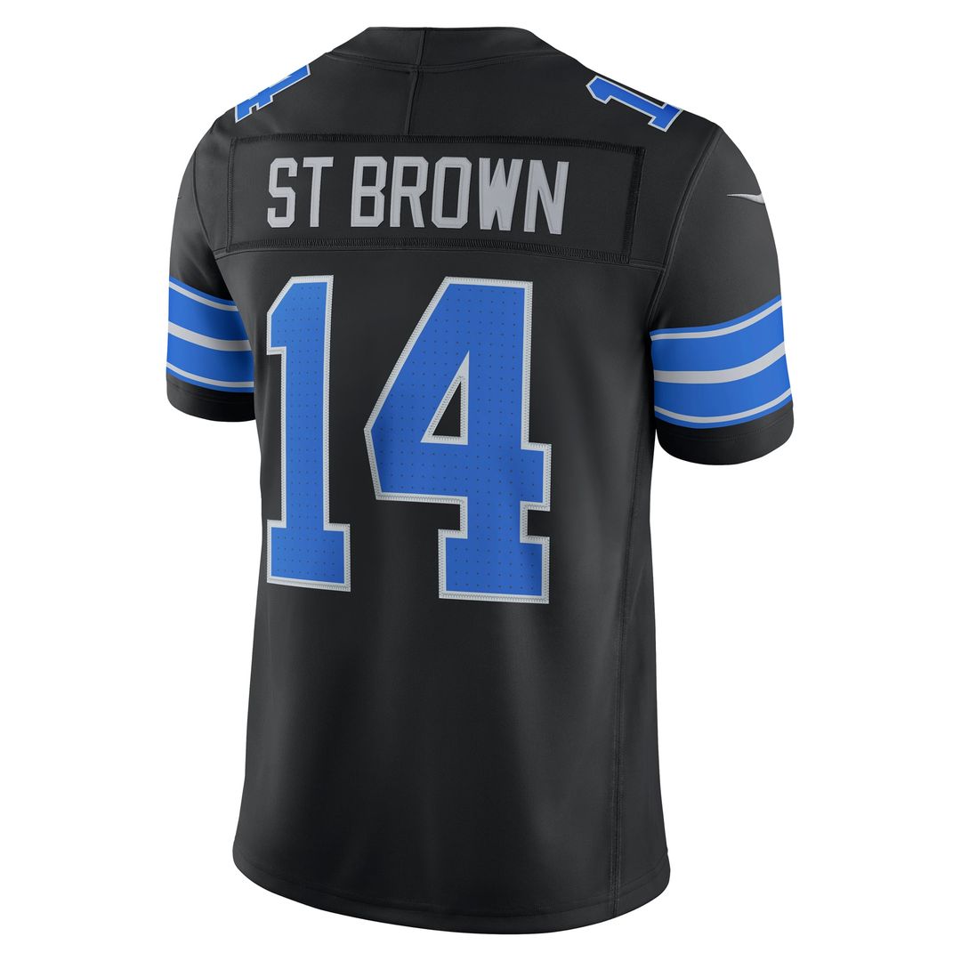 Detroit Lions Amon-Ra St. Brown Nike Black Alternate Vapor F.U.S.E. Stitched Limited Jersey - product image 3