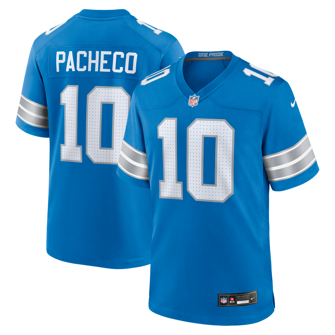 Detroit Lions Isiah Pacheco Nike Blue Team Game Jersey - product image 1