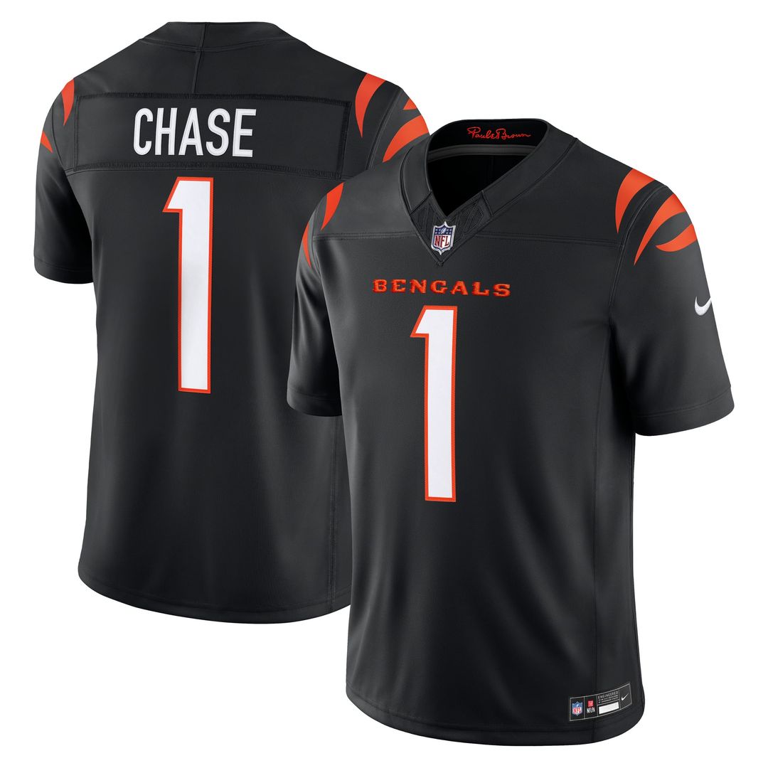 Cincinnati Bengals Ja'Marr Chase Nike Black Team Vapor F.U.S.E. Stitched Limited Jersey - product image 4