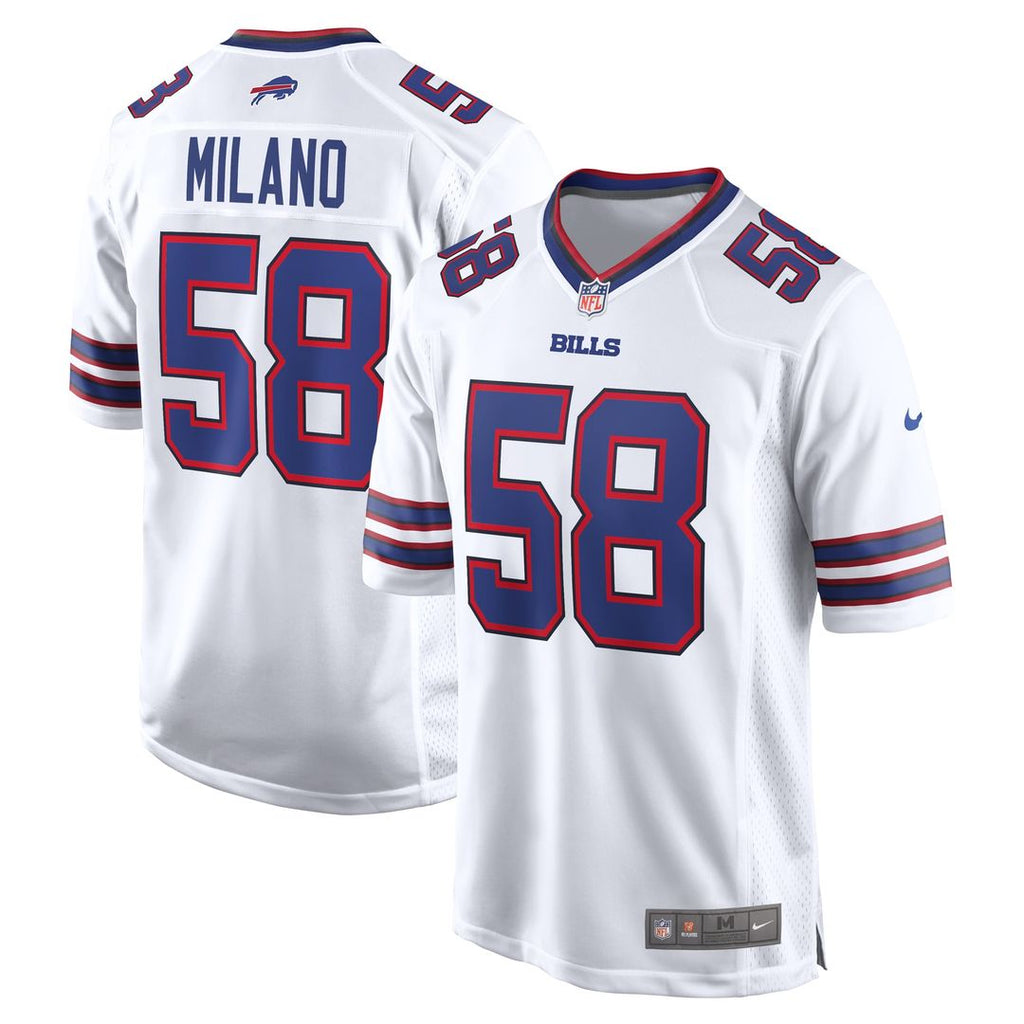 Buffalo Bills Matt Milano Nike White Away Game Player Jersey - product image 1
