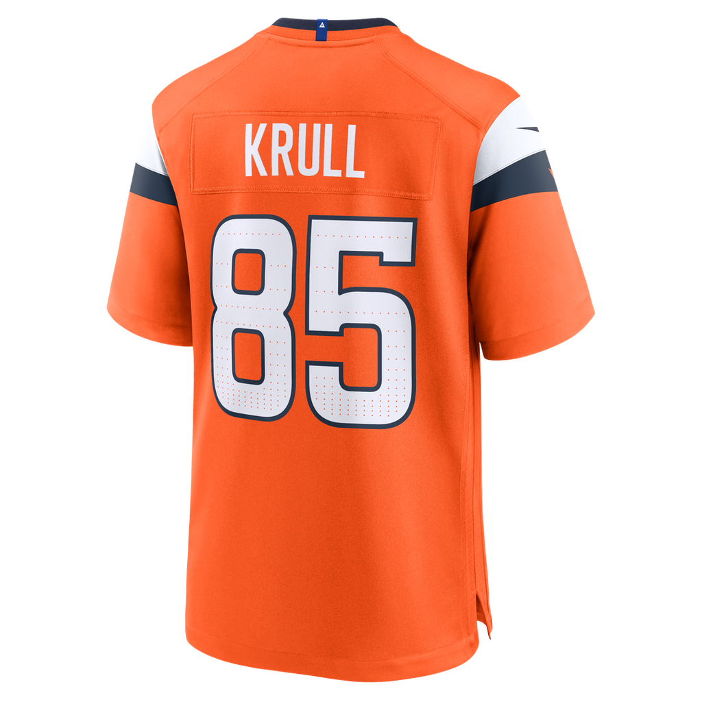 Denver Broncos Lucas Krull Nike Orange Team Game Jersey - product image 3