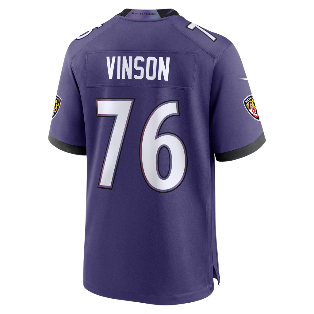 Baltimore Ravens Carson Vinson Nike Purple Team Game Jersey - product image 3