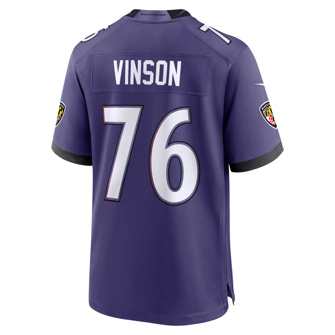 Baltimore Ravens Carson Vinson Nike Purple Team Game Jersey - product image 3
