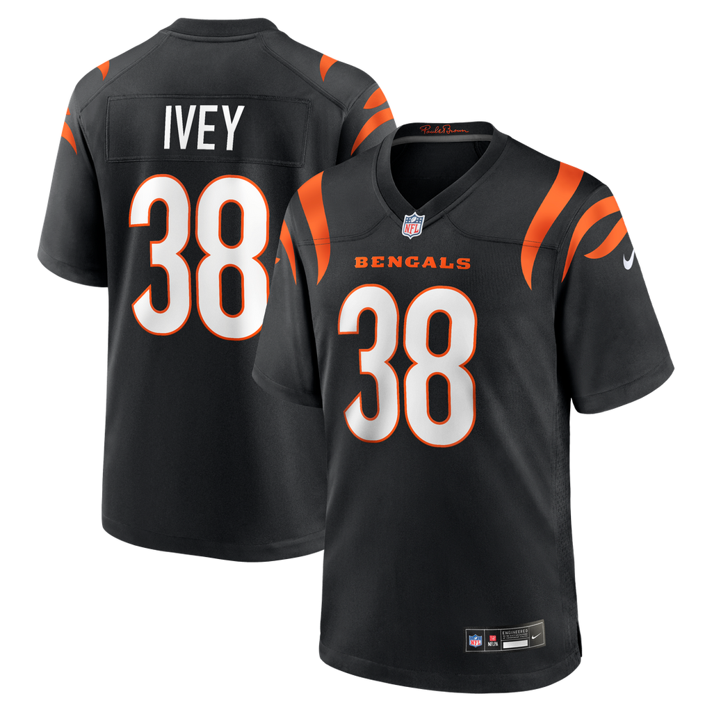Cincinnati Bengals DJ Ivey Nike Black Team Game Jersey - product image 1