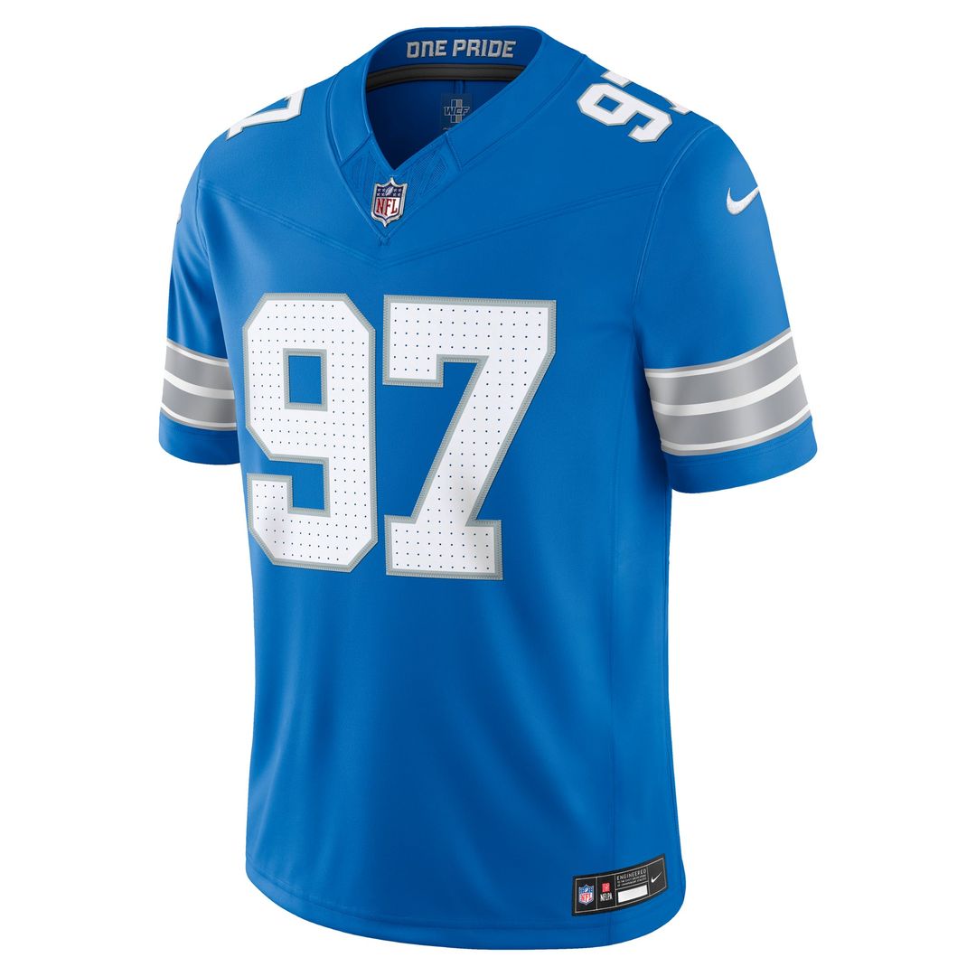 Detroit Lions Aidan Hutchinson Nike Blue Team Vapor F.U.S.E. Stitched Limited Jersey - product image 2